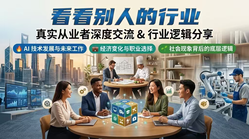 看看别人的行业:真实从业者深度交流活动封面